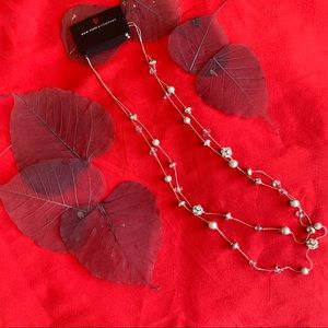 New Silver Beaded  necklace